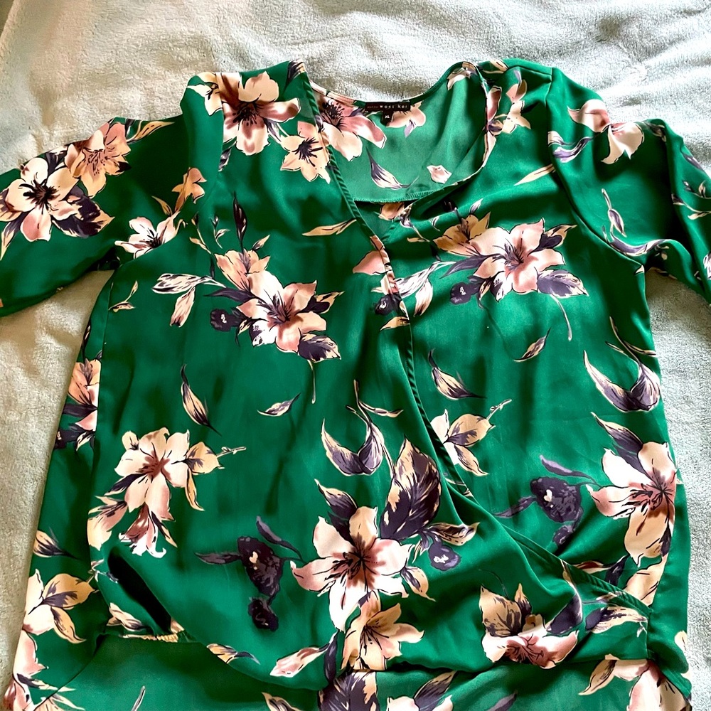 Emerald green blouse